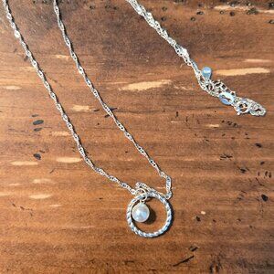 Mother-Daughter / Mother-in-Law Necklace | .925 Sterling Silver | Circle Pendant